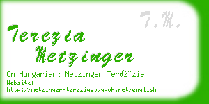 terezia metzinger business card